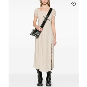 Ssense Elena Velez linen chemise slip dress 4